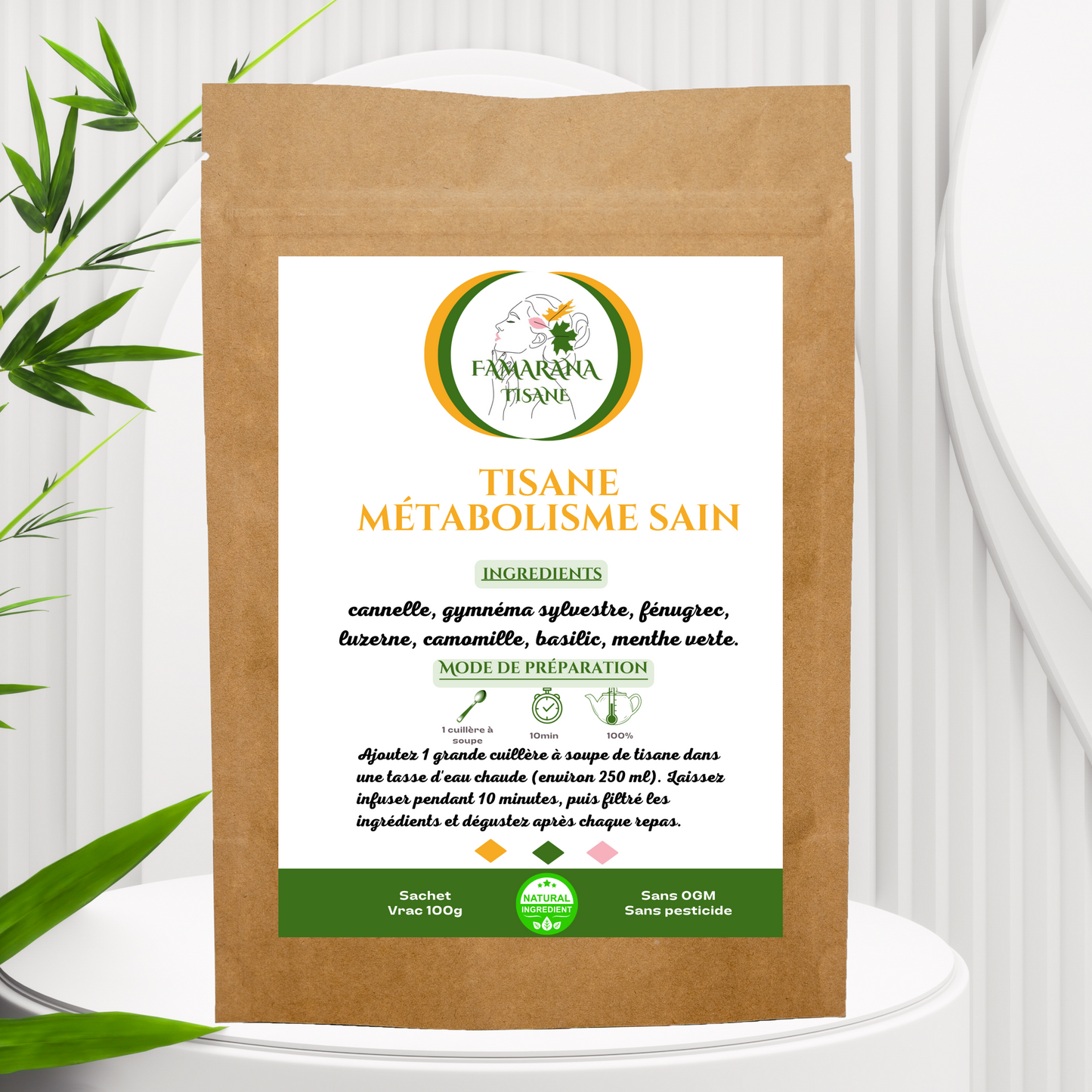 TISANE - MÉTABOLISME SAIN - pour RESISTANCE À L'INSULINE / DIABETE / SOPK